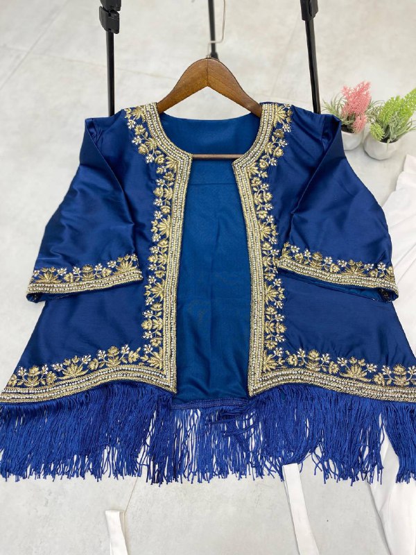 THREE PIECE WESTERN READY TO WEAR DRAPED DHOTI WITH KOTI