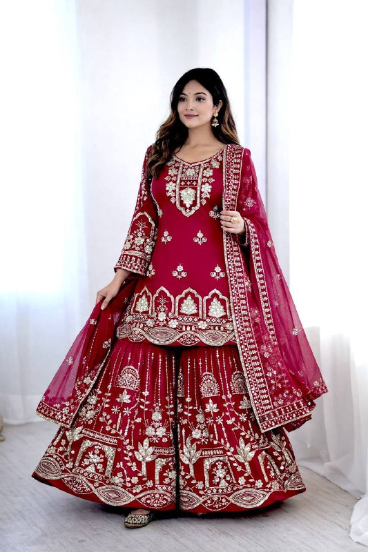 Bollywood    Gwon&Pent&dupatta* Reddy To Wear Look Design