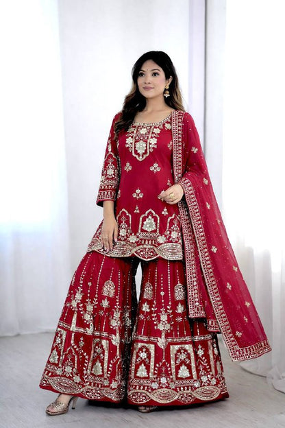 Bollywood    Gwon&Pent&dupatta* Reddy To Wear Look Design