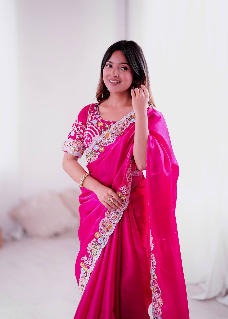 Premium Jimmy Cho With Heavy Embroidery Threads 🧵 Codding & Sequins Work