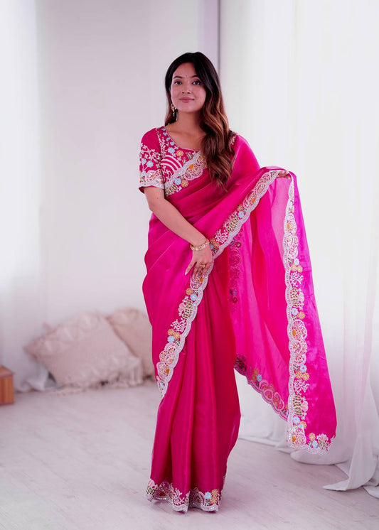 Premium Jimmy Cho With Heavy Embroidery Threads 🧵 Codding & Sequins Work