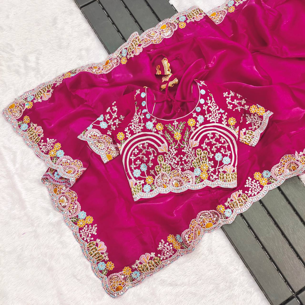 Premium Jimmy Cho With Heavy Embroidery Threads 🧵 Codding & Sequins Work