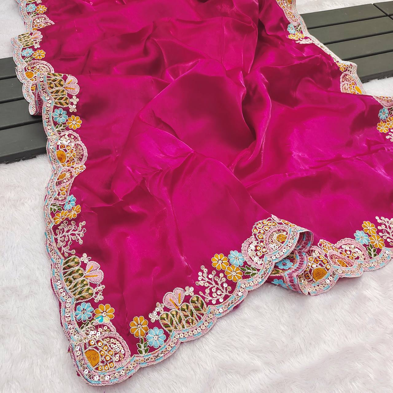 Premium Jimmy Cho With Heavy Embroidery Threads 🧵 Codding & Sequins Work