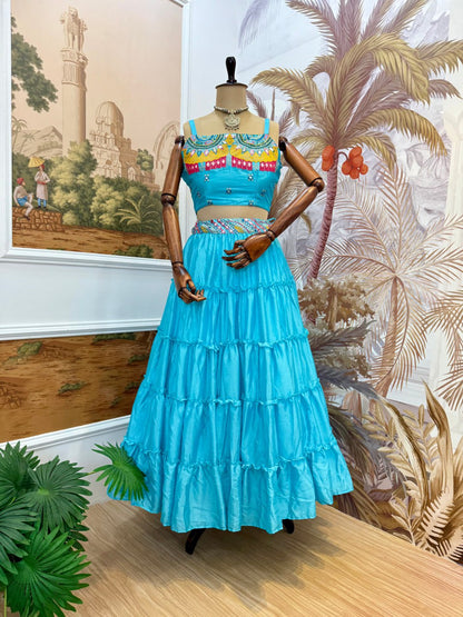 navrati LEHENGA, BLOUSE & KOTI SET