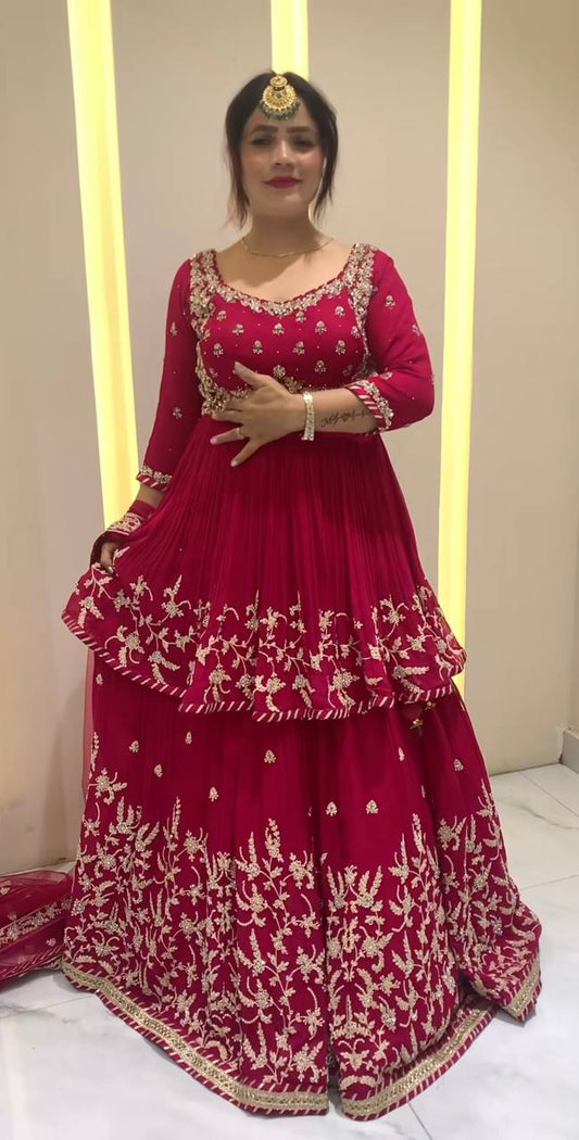 lehenga Heavy Faux Georgette With Heavy  Embroidery