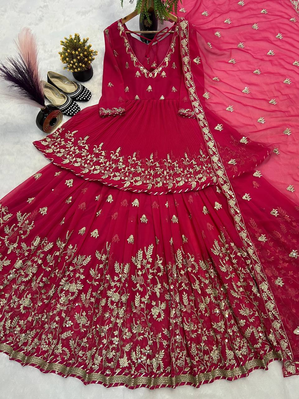 lehenga Heavy Faux Georgette With Heavy  Embroidery