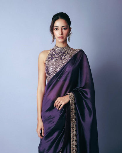 anaya pandya Bollywood celebrity sequence saree collection