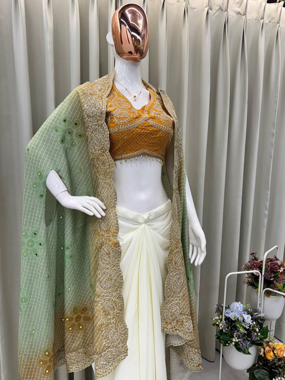 THREE PIECE WESTERN OUTFIT FOR DESIGNER LOOK