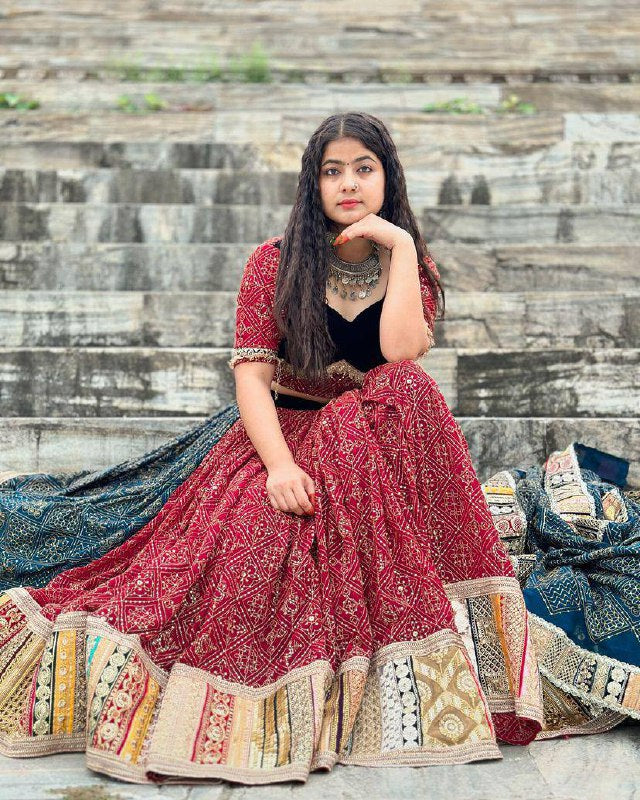 navrati NEW DESIGNER PRINTED LAHENGA CHOLI