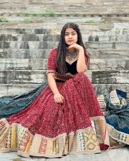 navrati NEW DESIGNER PRINTED LAHENGA CHOLI