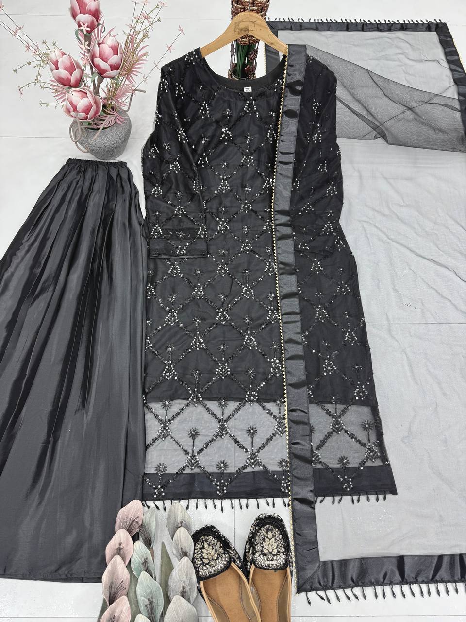 DESIGNER WEAR HEAVY EMBROIDERY SEQUENCE PARTY WEAR COLLECTION