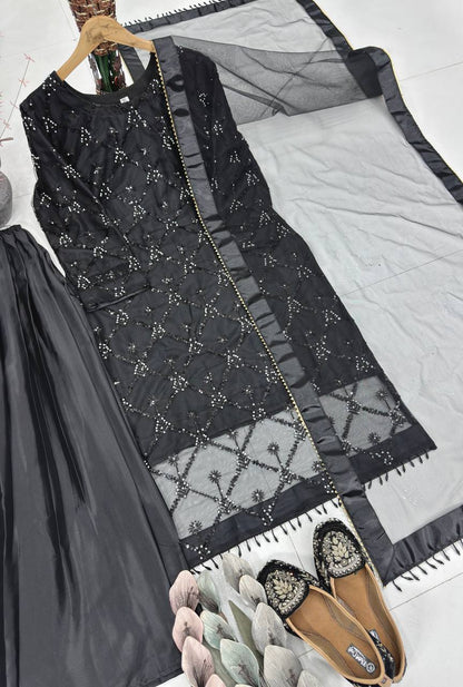 DESIGNER WEAR HEAVY EMBROIDERY SEQUENCE PARTY WEAR COLLECTION