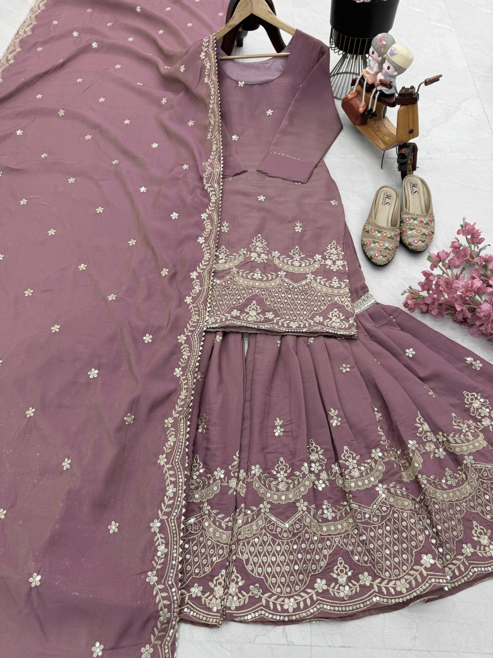 Party Top Sharara & Dupatta Set