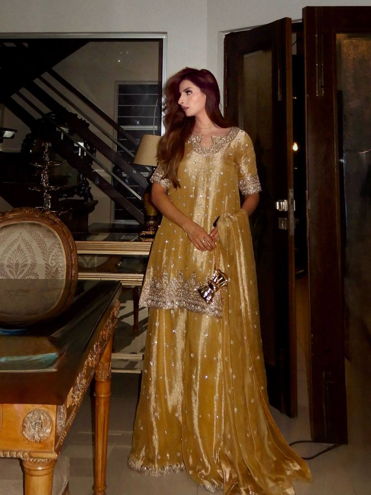 ENHANCE THE BEAUTY OF YOUR WARDROBE WITH THIS NEWLY LAUNCHED GMY SILK KURTI & PLAZZO SET