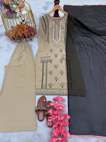 PREMIUM DESIGNER READYMADE TOP PLAZZO & DUPATTA COLLECTIONS