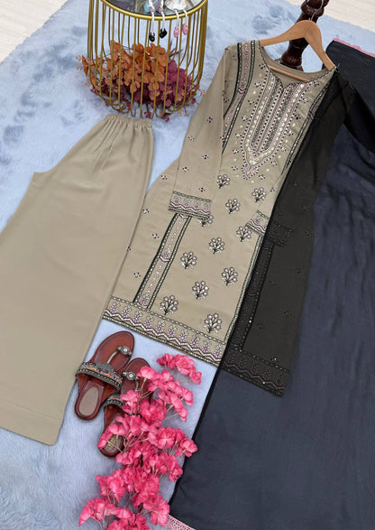 PREMIUM DESIGNER READYMADE TOP PLAZZO & DUPATTA COLLECTIONS