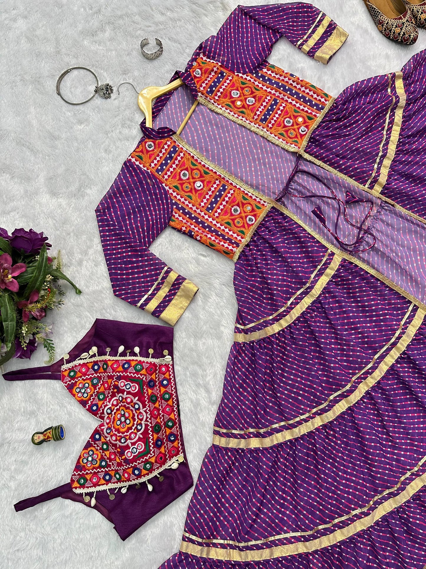 NAVRATRI SPECIAL SHRUG AND BLOUSE