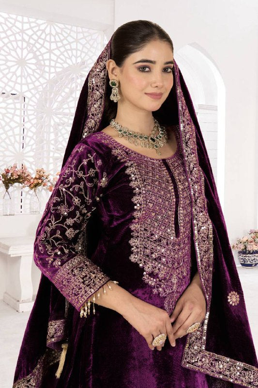 Heavy Viscose Velvet With *Heavy Embroidery Coding  single available wholesale