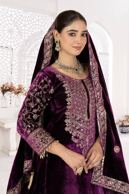 Heavy Viscose Velvet With *Heavy Embroidery Coding  single available wholesale
