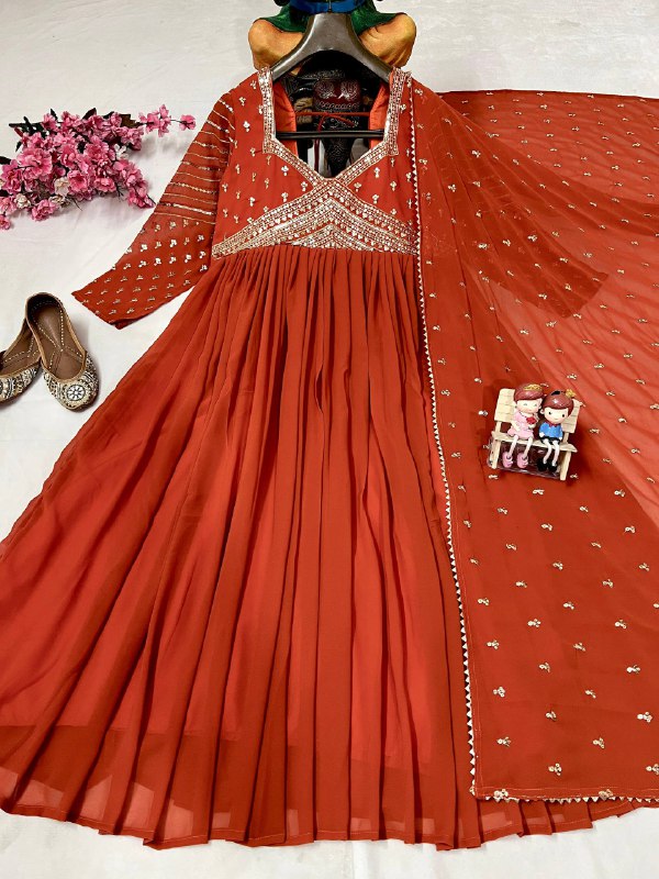 ENHANCE THE BEAUTY OF YOUR WARDROBE WITH THIS NEWLY LAUNCHED DESIGNER GOWN WITH ELEGANT DUPATTA