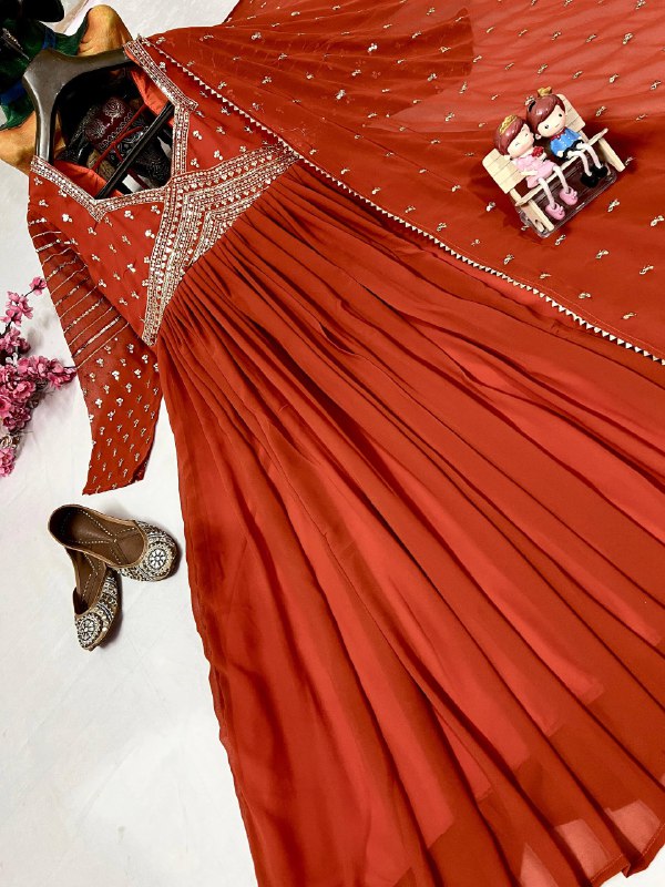 ENHANCE THE BEAUTY OF YOUR WARDROBE WITH THIS NEWLY LAUNCHED DESIGNER GOWN WITH ELEGANT DUPATTA
