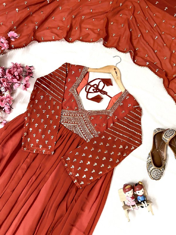 ENHANCE THE BEAUTY OF YOUR WARDROBE WITH THIS NEWLY LAUNCHED DESIGNER GOWN WITH ELEGANT DUPATTA