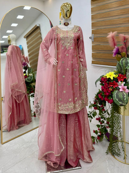 Party Top Pallazo & Dupatta Set