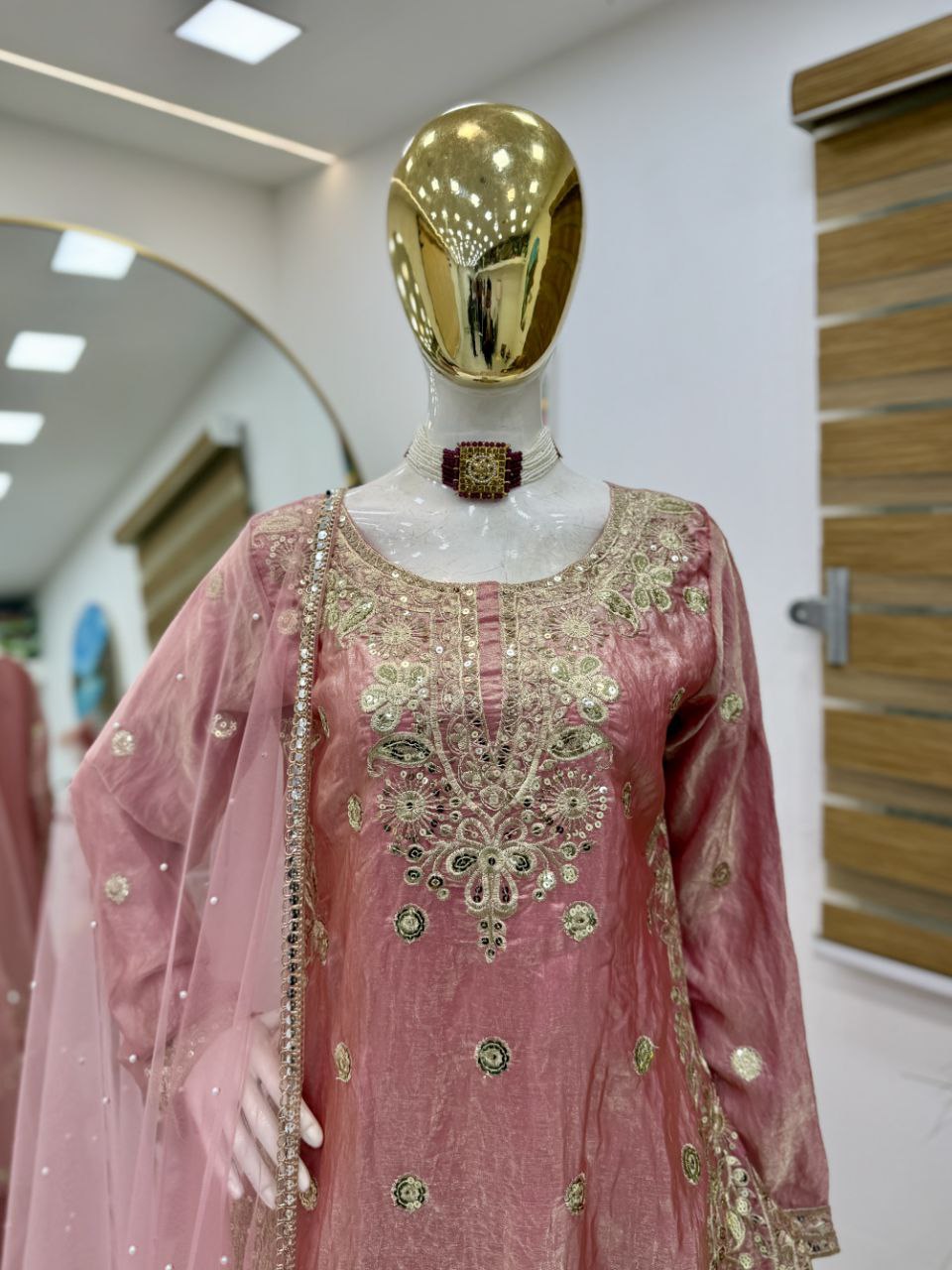 Party Top Pallazo & Dupatta Set
