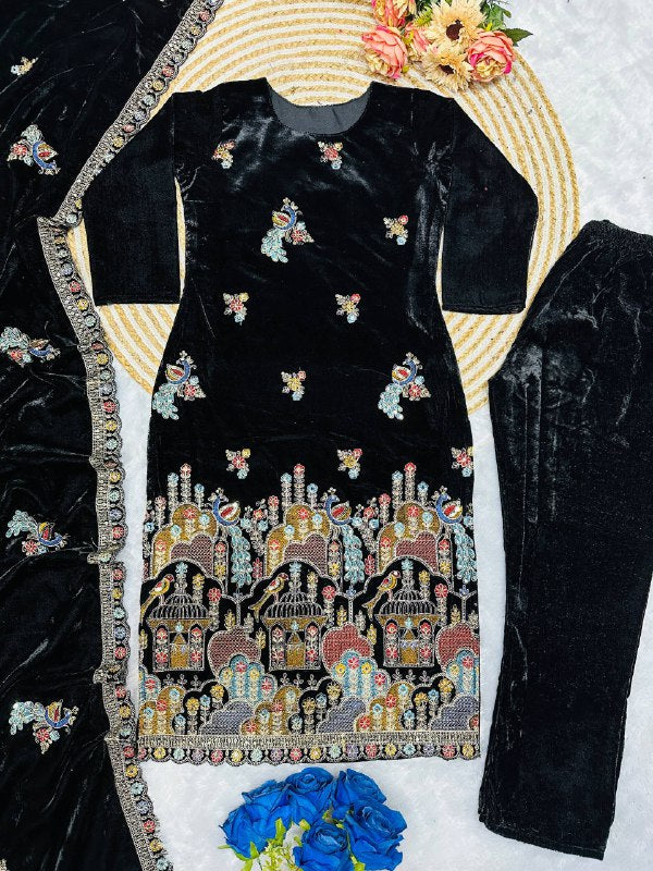 PARTY WEAR TOP AND  PANT WITH FANCY DUPPATA AND EMBROIDERY WORK