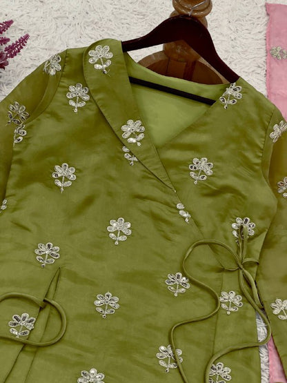 Designer Top Plazzo With Dupatta Set