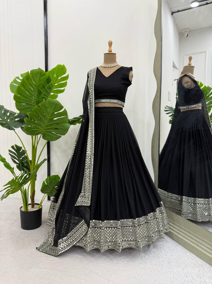 Hevay Boutiq Collection Lehengha details Foux Gorgette
