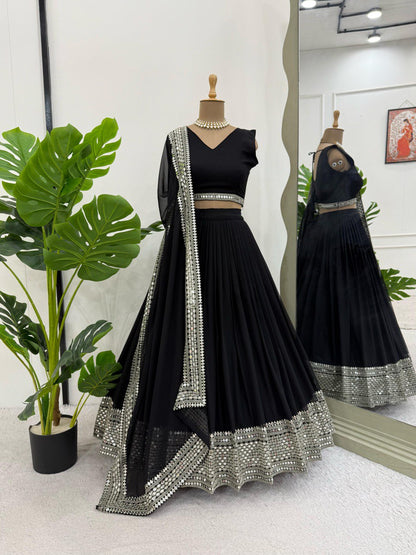 Hevay Boutiq Collection Lehengha details Foux Gorgette