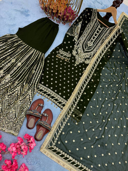 DESIGNER READYMADE TOP PLAZZO & DUPATTA COLLECTIONS