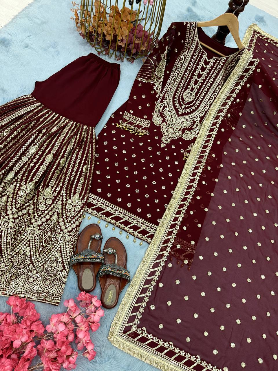 DESIGNER READYMADE TOP PLAZZO & DUPATTA COLLECTIONS