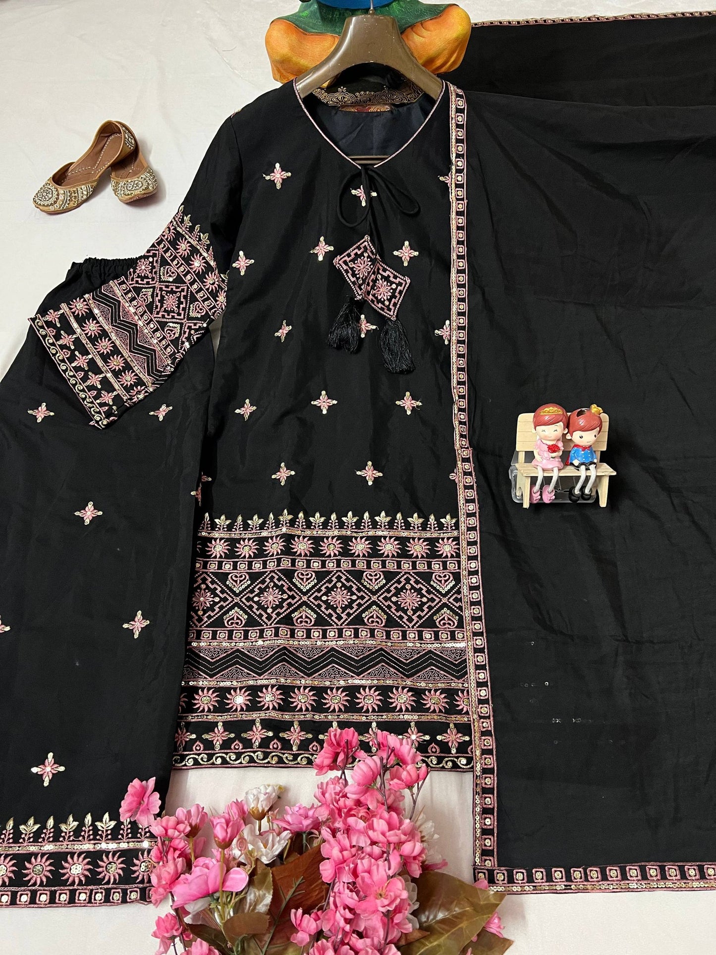 ENHANCE THE BEAUTY OF YOUR WARDROBE WITH THIS NEWLY LAUNCHED KURTI-PLAZZO SET single available wholesale