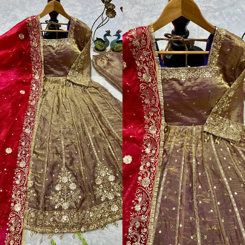 NEW ĐĚSIGNER PARTY WEAR LOOK  GOWN WITH EMBROIDERY  WORK