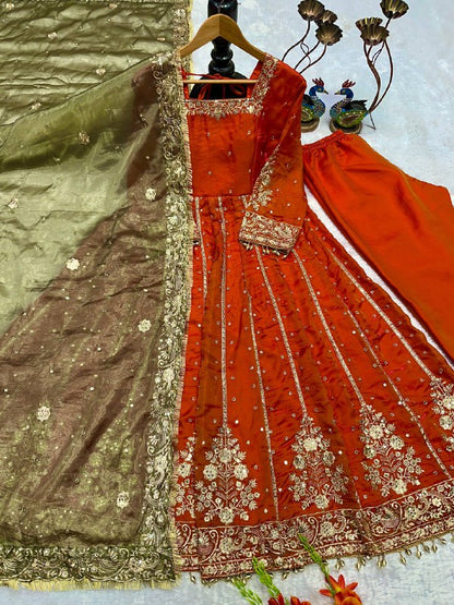 NEW ĐĚSIGNER PARTY WEAR LOOK  GOWN WITH EMBROIDERY  WORK