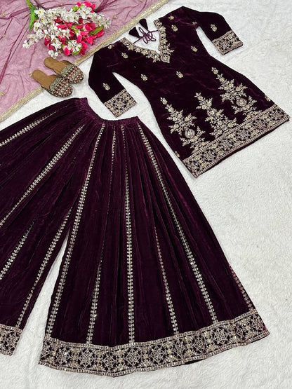 New Designer Party Wear Look Top , Sharara Plazzo  and Dupatta*, New Fancy Style