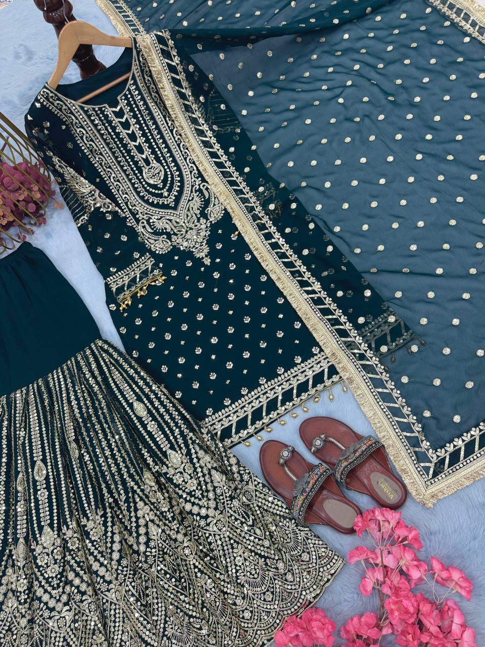 DESIGNER READYMADE TOP PLAZZO & DUPATTA COLLECTIONS