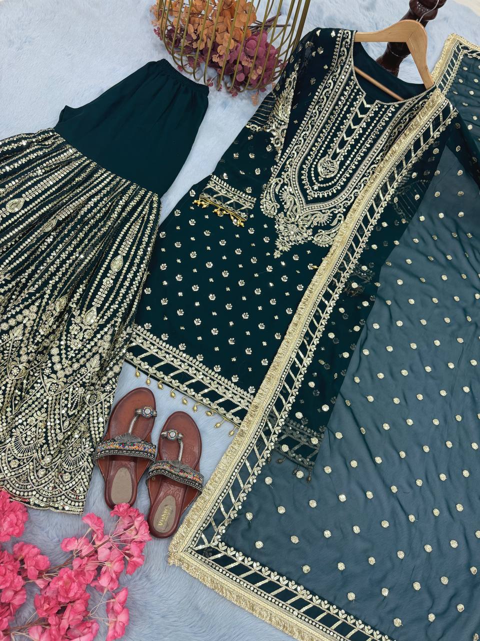 DESIGNER READYMADE TOP PLAZZO & DUPATTA COLLECTIONS
