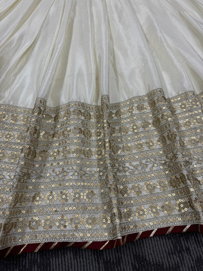 ANARKALI SUIT GOWN Thread with Sequnce with Lace broder with Dori Latkan
