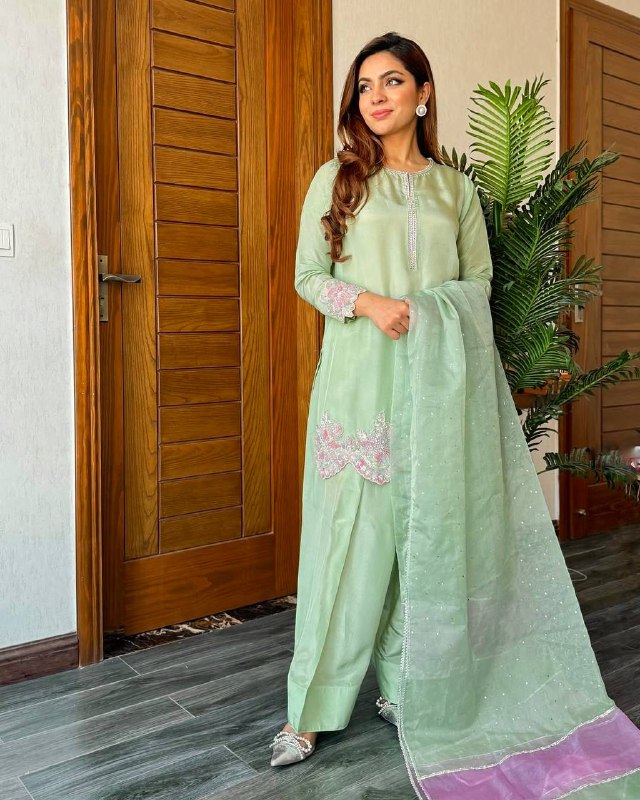 HEAVY NATURAL CREAP EMBROIDERED SEQUENCE WORK WITH FANCY TOP-PENT DUPATTA SET single available wholesale