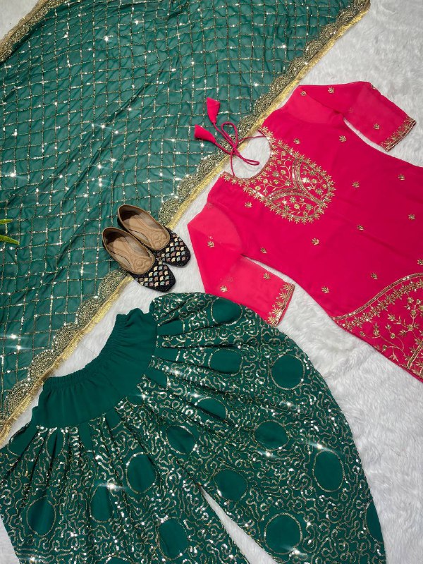 Designer Party Wear Look Top ,Dhoti Salwar and Dupatta single available wholesale