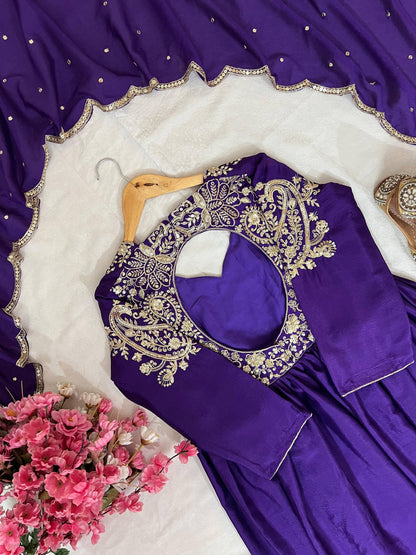 BEAUTY OF YOUR WARDROBE WITH THIS NEWLY LAUNCHED DESIGNER ANARKALI GOWN WITH ELEGANT DUPATTA