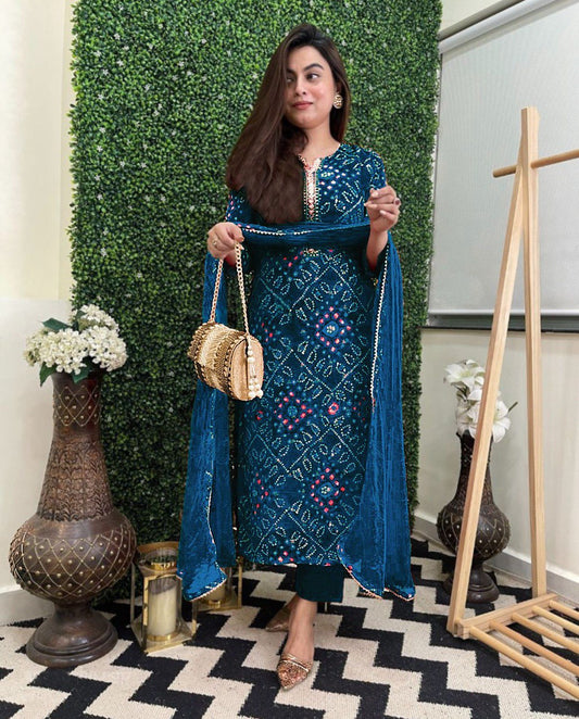 Reyon beautiful suit set and duppta