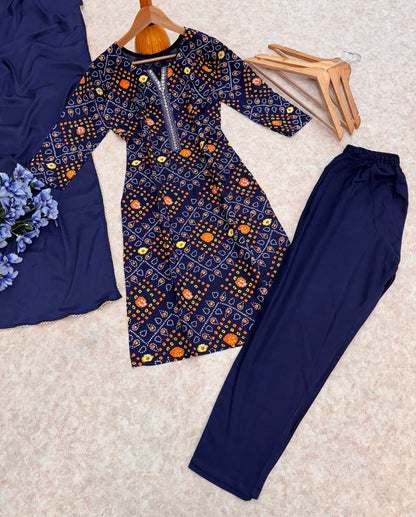 Reyon beautiful suit set and duppta