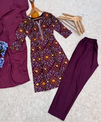 Reyon beautiful suit set and duppta