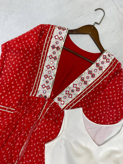 NAVARATRI SEASON OUR EXCLUSIVE GEORGETTE FULL STITCHED LEHENGA CHOLI single available wholesale