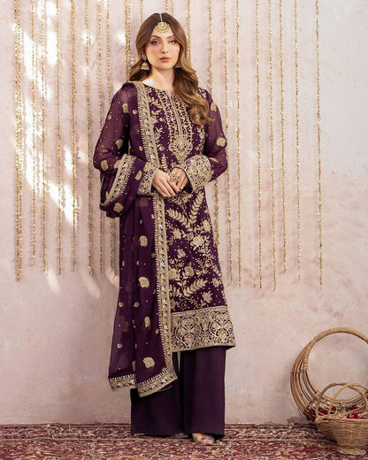 TRENDING KURTA PLAZZO AND DUPATTA SET WITH  BEAUTIFUL SEQUENCE EMBROIDERY WORK single available wholesale