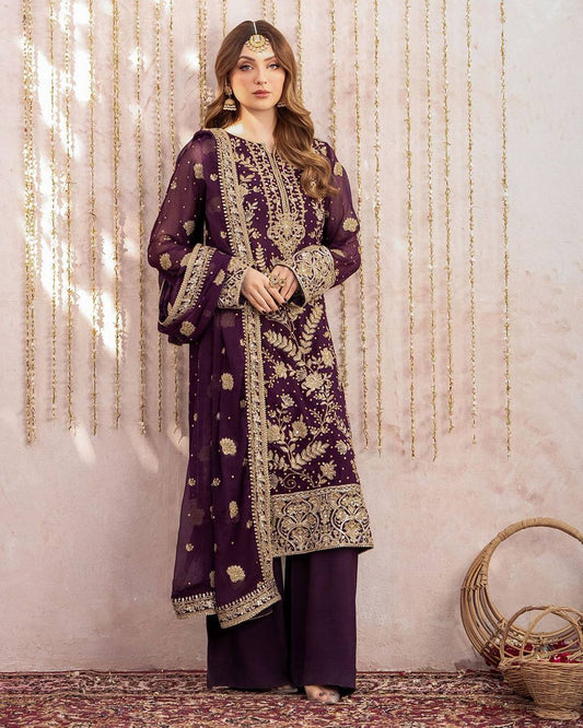 TRENDING KURTA PLAZZO AND DUPATTA SET WITH  BEAUTIFUL SEQUENCE EMBROIDERY WORK single available wholesale